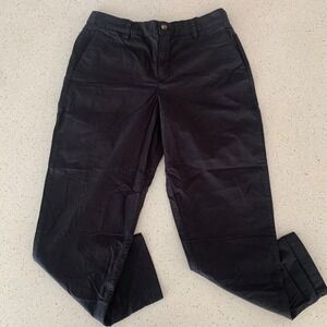Pact Mens Organic Cotton Stretch Chino Pants Black Size M Elastic Back Waist